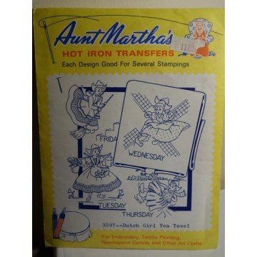 Aunt Martha's Hot Iron Transfers Patterns 3597 
