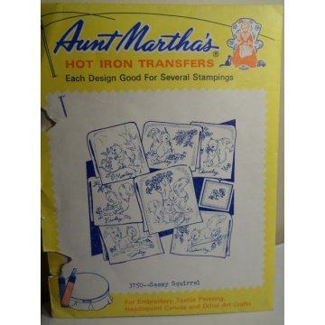 Aunt Martha's Hot Iron Transfers Patterns 3750 