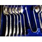 Silver plated tea spoons and sugar tongs, Collectible. 