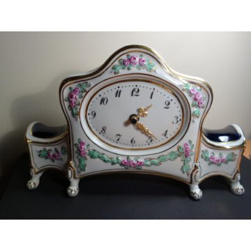 Royal Dux Bohemia Hanas Komtesa Porcelain Clock