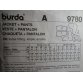 BURDA Sewing Pattern 9780 