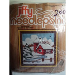 Jiffy Needlepoint, Winter Barn No. 5749CN 