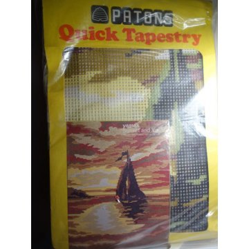 PATONS Quick Tapestry Kit, Sunset and Yacht VERY RARE 