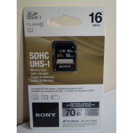 SONY - 16GB SD SDHC UHS-I Memory Card 