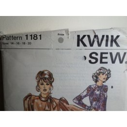 KWIK SEW Sewing Pattern 1181 