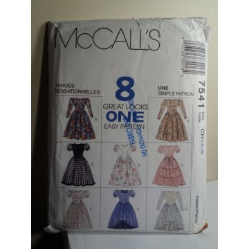 McCalls Sewing Pattern 7541 