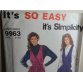 Simplicity Sewing Pattern 9963 