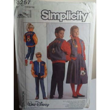 Simplicity Walt Disney Sewing Pattern 8257 