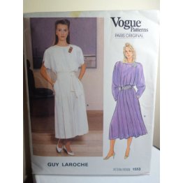 Vogue Guy Laroche Sewing Pattern 1553