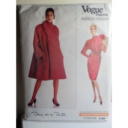 VOGUE Oscar De La Renta Sewing Pattern 2186 