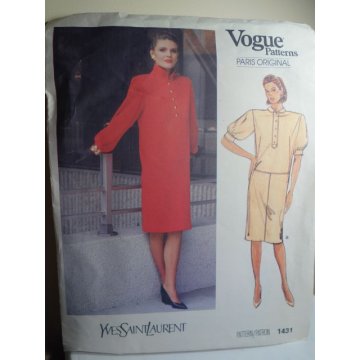 Vogue Yves Saint Laurent Sewing Pattern 1431 
